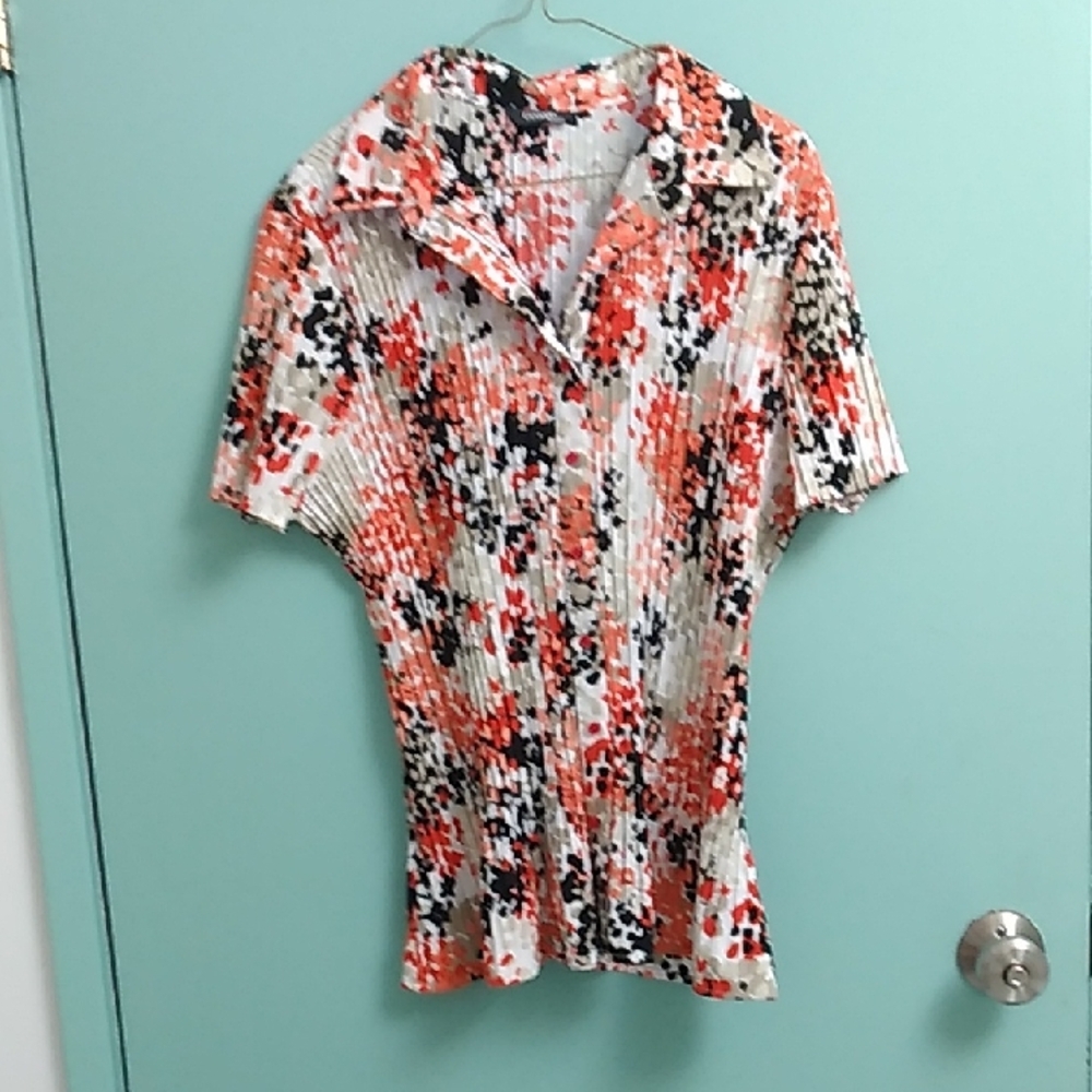George Women's Button Down Multicolor Shirt Size XL
